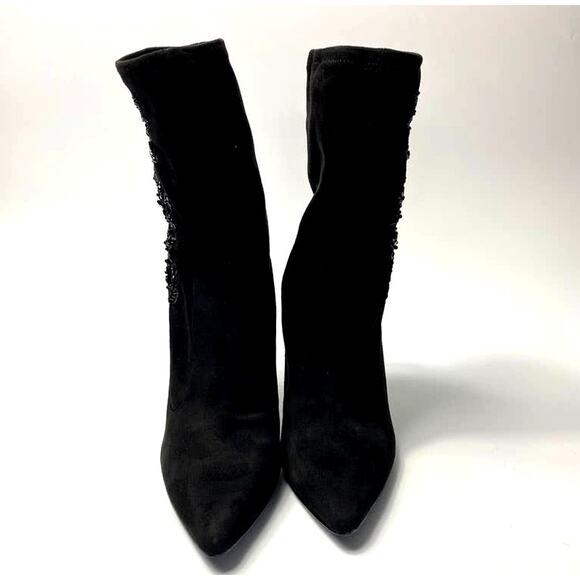 Women's Nina Dorella Pointed Toe Stiletto Heel Ankle Beaded Dress Boots 7 M - Picture 4 of 9